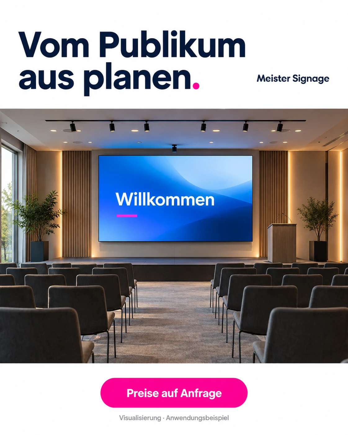 Die Bühnenfläche vom Publikum aus planen