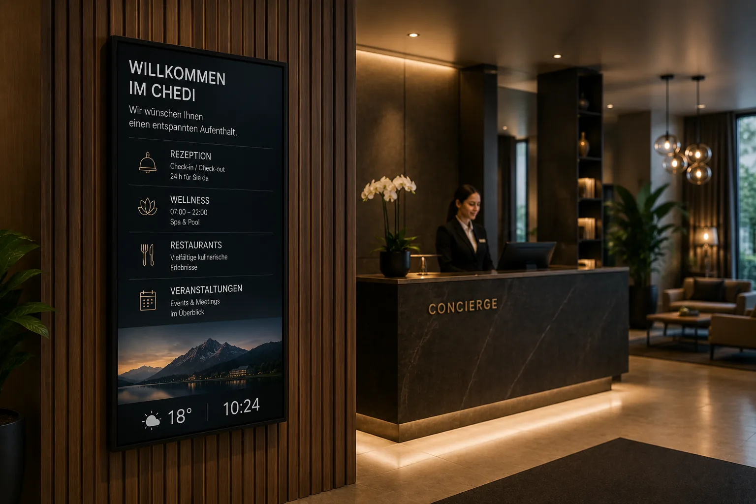 Digital Signage für Hotels und Hotellerie