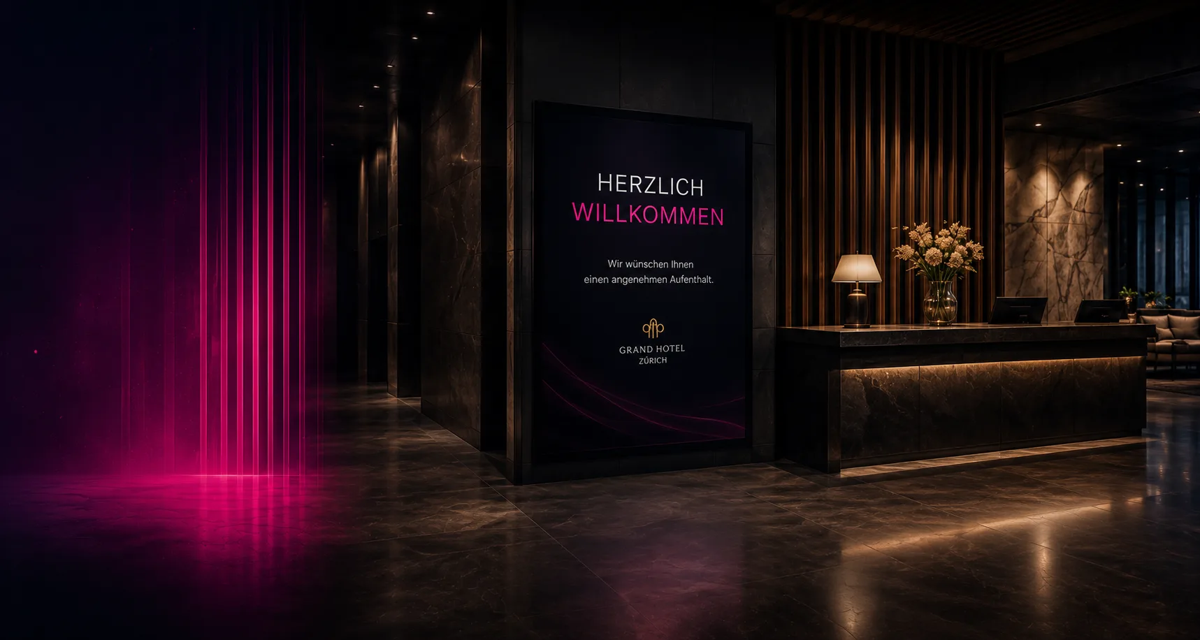 Digital Signage Display in professionellem Einsatz