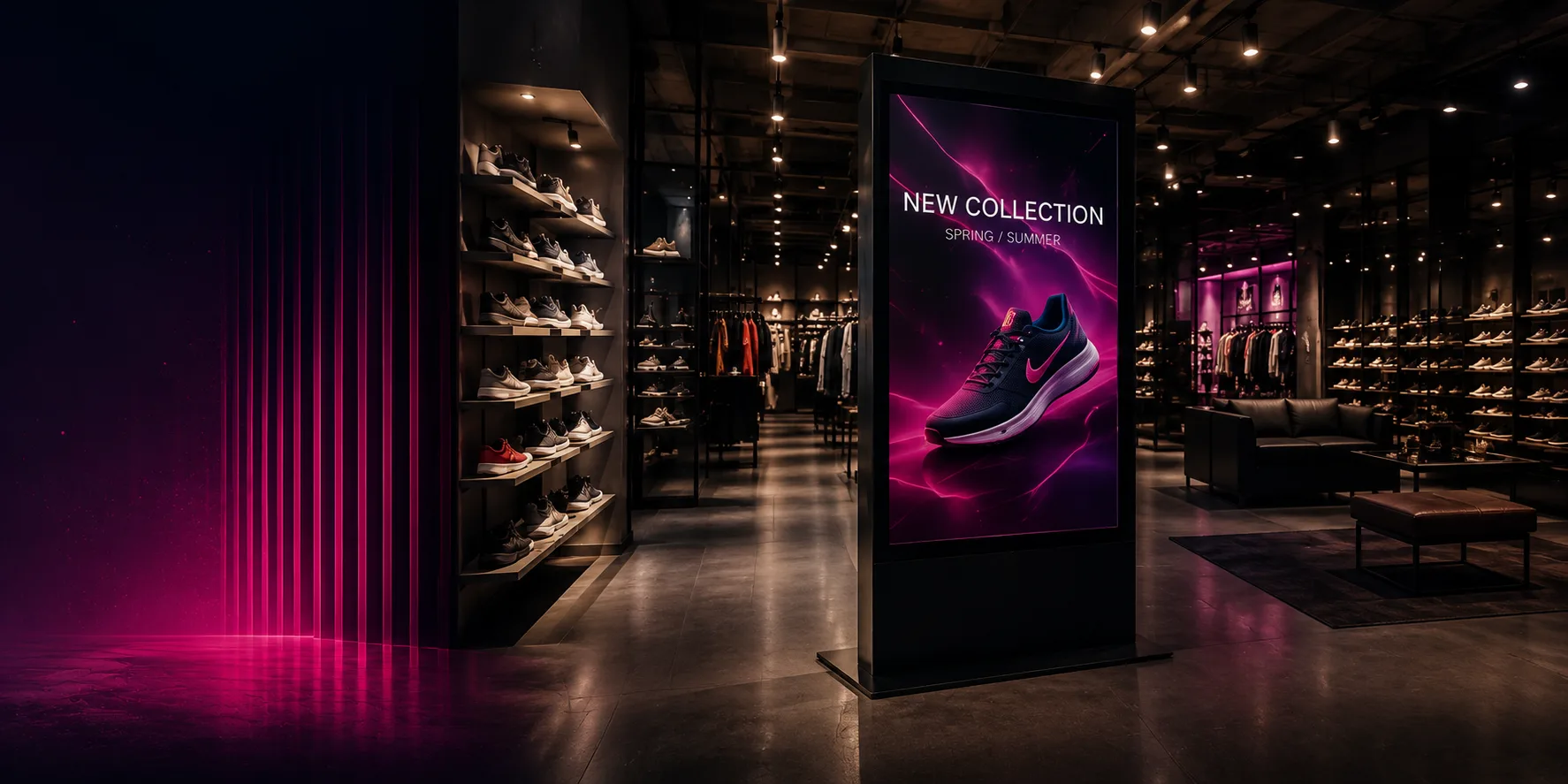Digital Signage Display in professionellem Einsatz