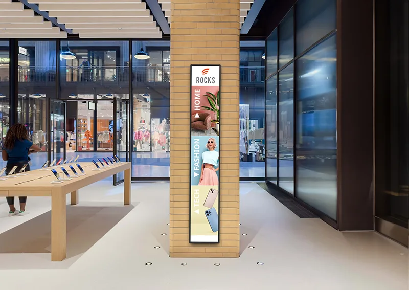 Stretched Bar Displays – Werbung im schmalen Langformat.